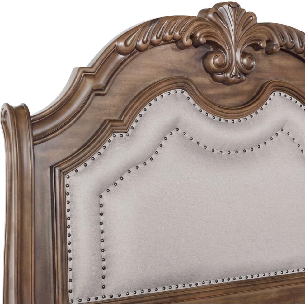 gramercy park light brown queen bed   