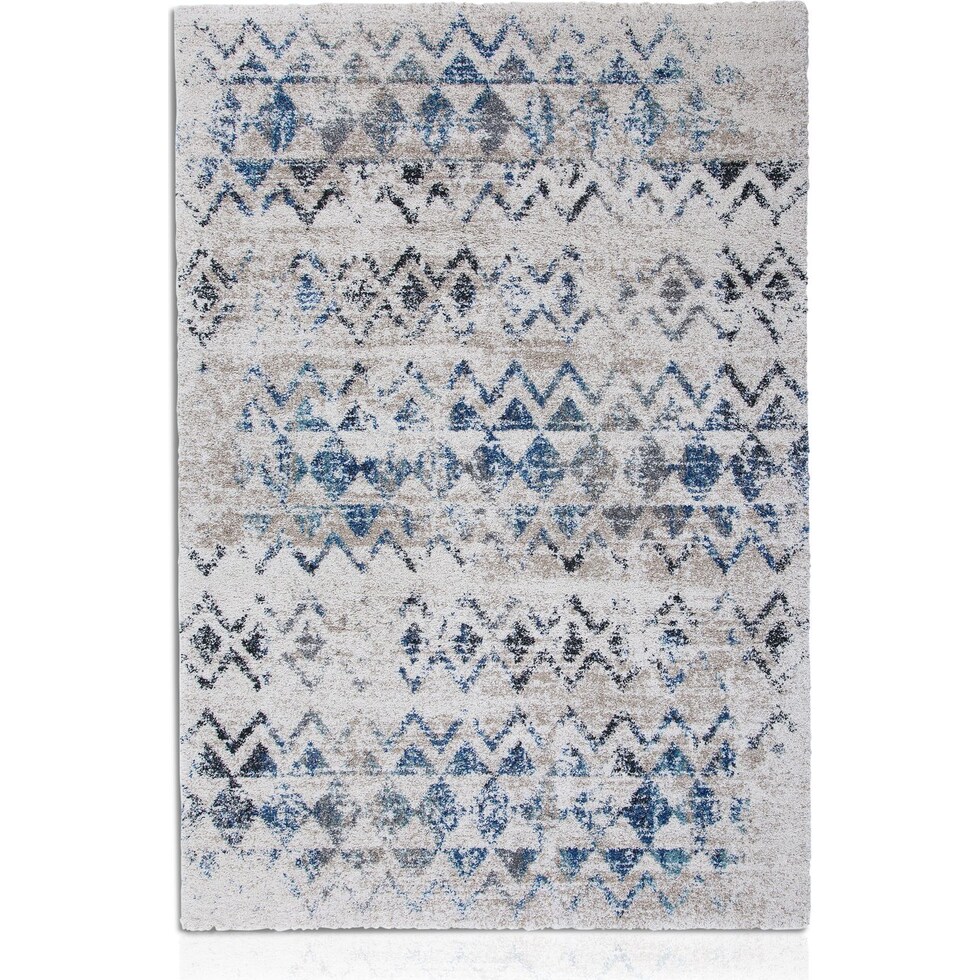 granada blue and white area rug ' x '   