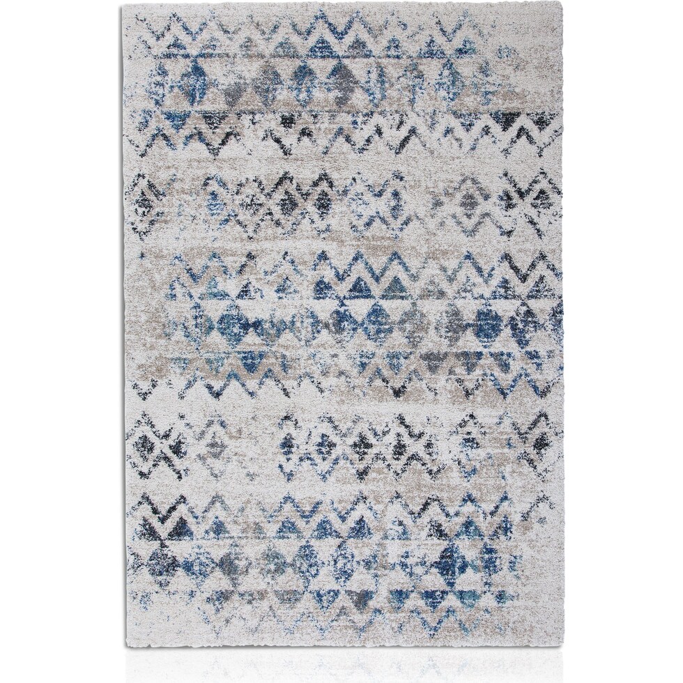 granada blue and white area rug ' x '   