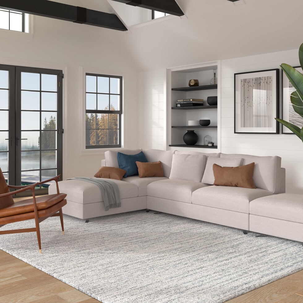 granada ivory gray rug   