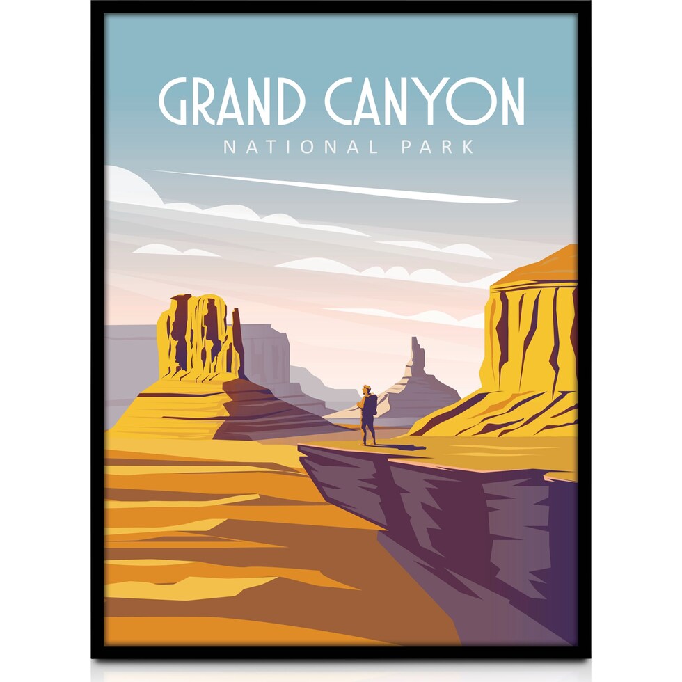 grand canyon multicolor wall art   