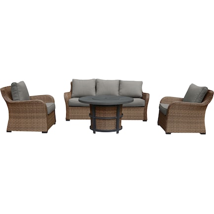 Outdoor Sofas Value City Furniture Outdoor Sofas Value City Furniture, Lakeside 3 Piece Outdoor Sofa Armless Chairs And Coffee Table Set