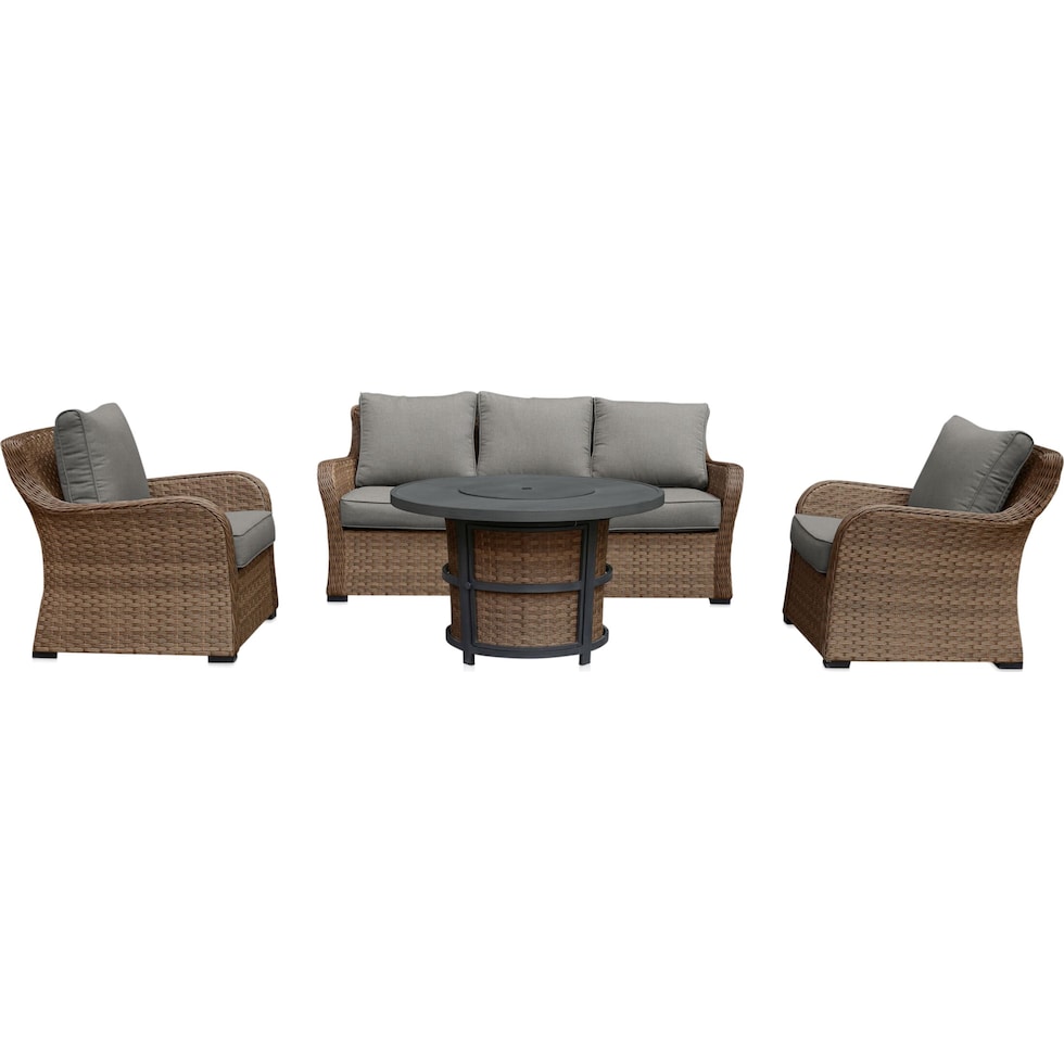 grand haven gray outdoor sofa set   