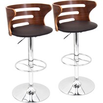 grandfield dark brown bar stool   