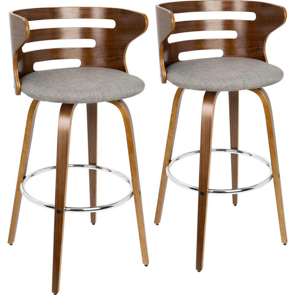 grandfield gray bar stool   
