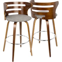 grandfield gray bar stool   