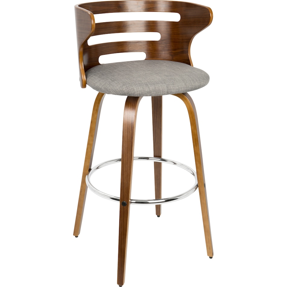 grandfield gray bar stool   