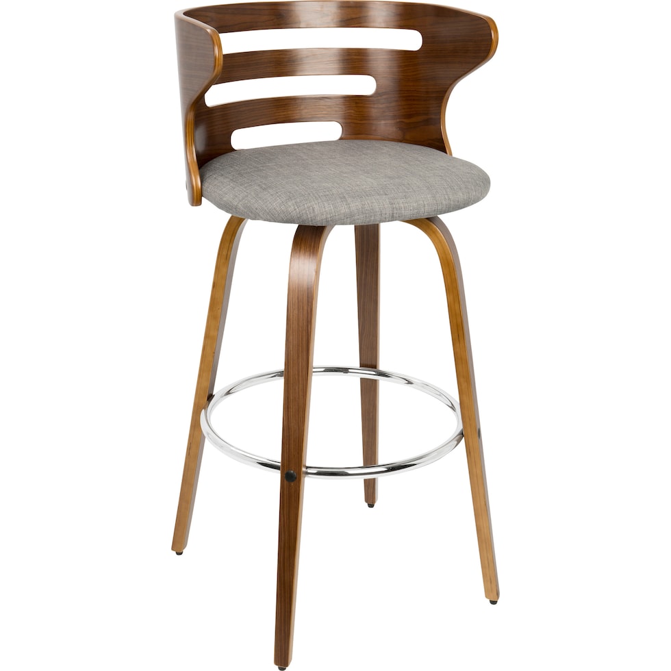 grandfield gray bar stool   