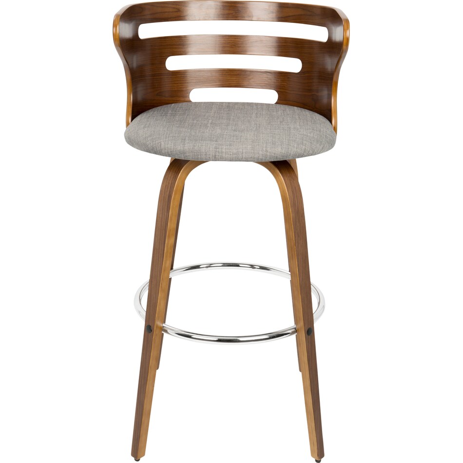 grandfield gray bar stool   