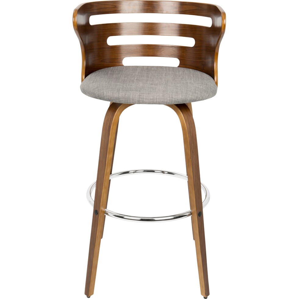 grandfield gray bar stool   