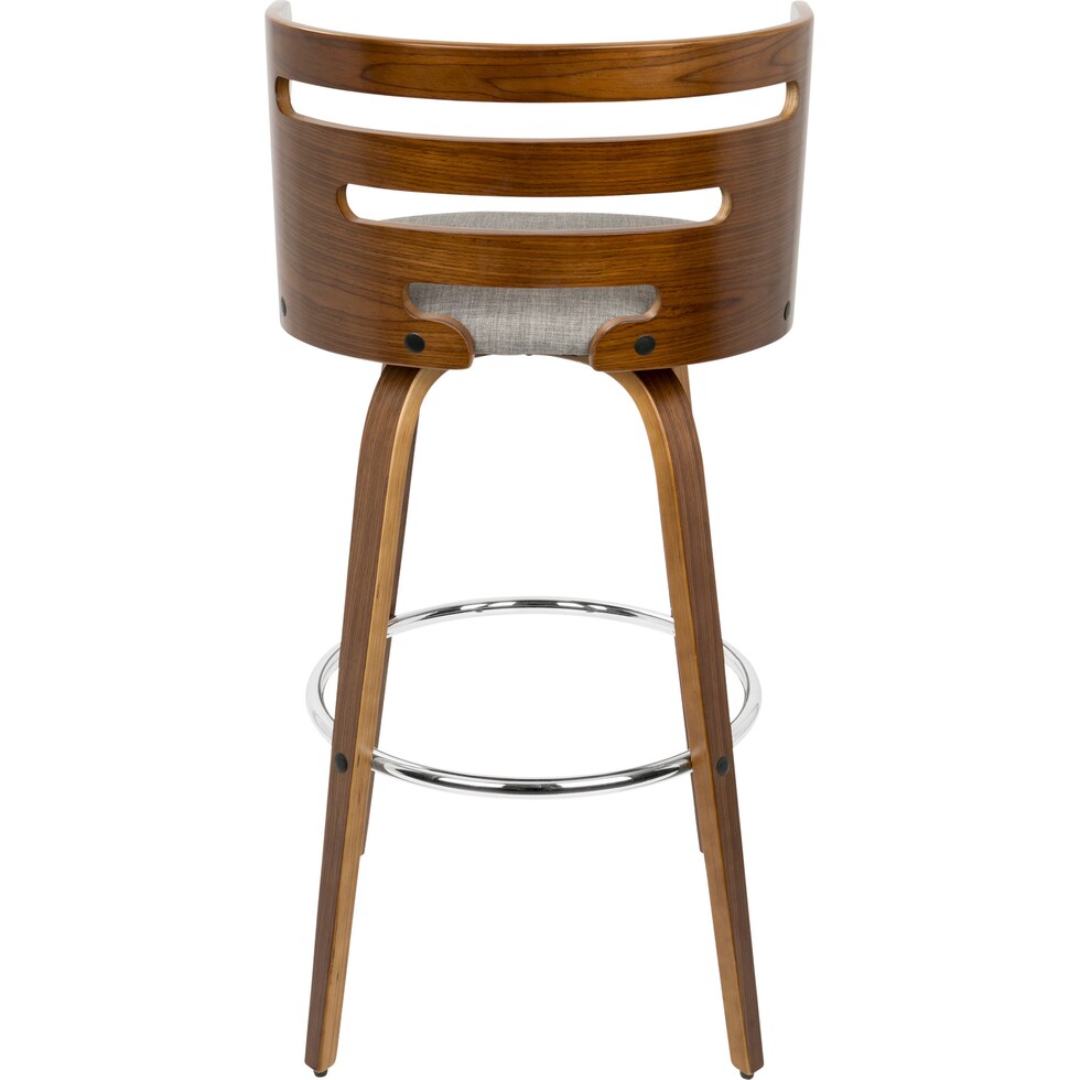 grandfield gray bar stool   