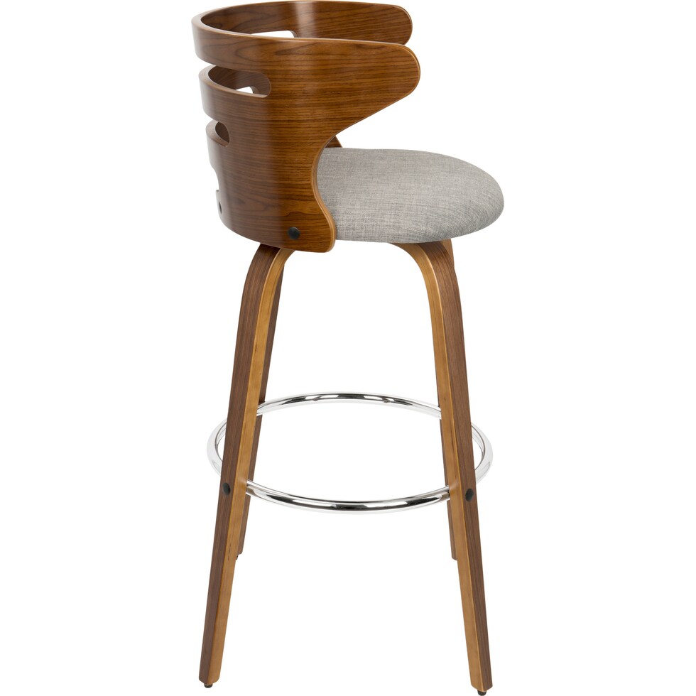 grandfield gray bar stool   