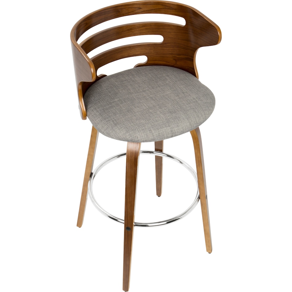grandfield gray bar stool   