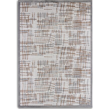 Graphic 5' X 8' Area Rug - Gray and Brown
