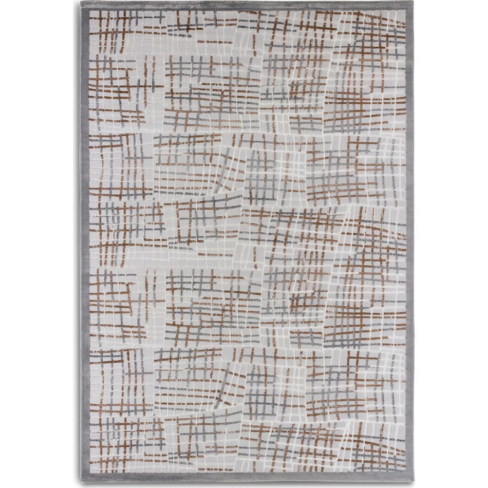 graphic gray and brown area rug ' x '   