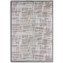 graphic gray and brown area rug  x    