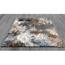 gray and brown rug   