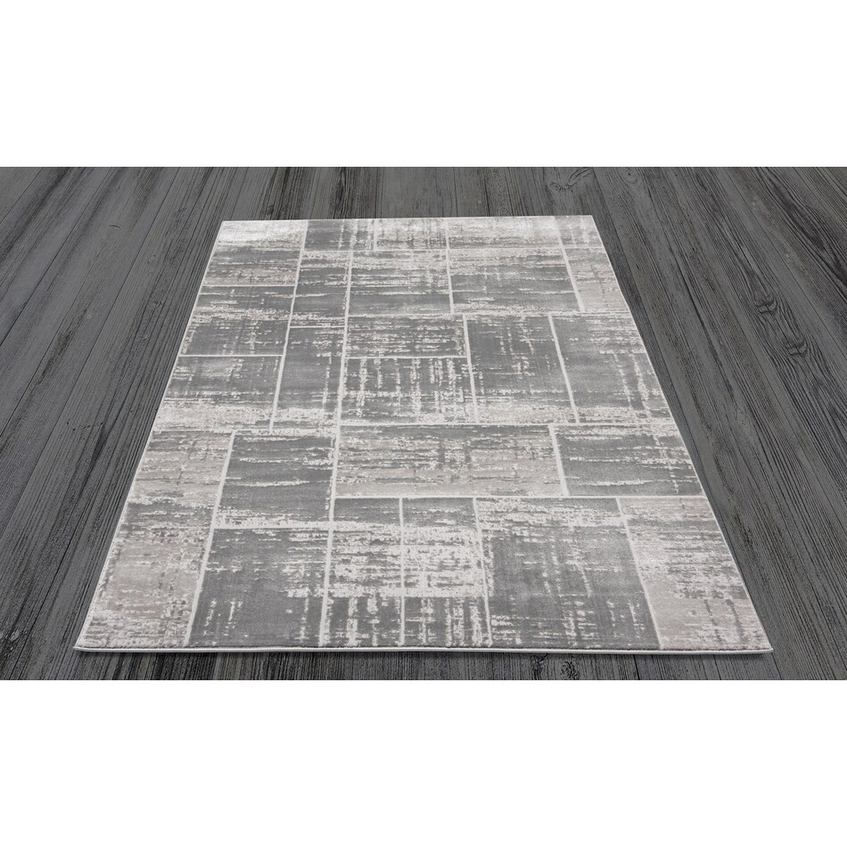 gray and white rug   