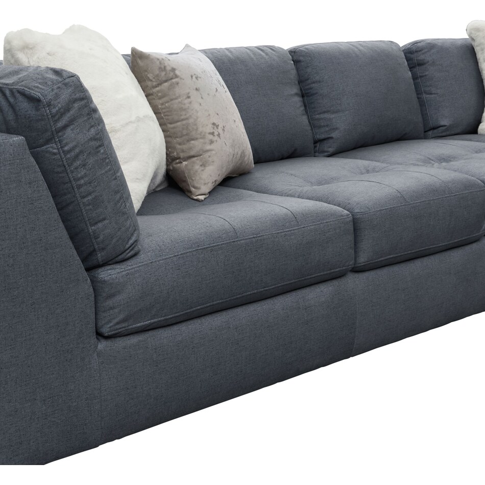 gray  pc sectional with right facing chaise and ottoman   