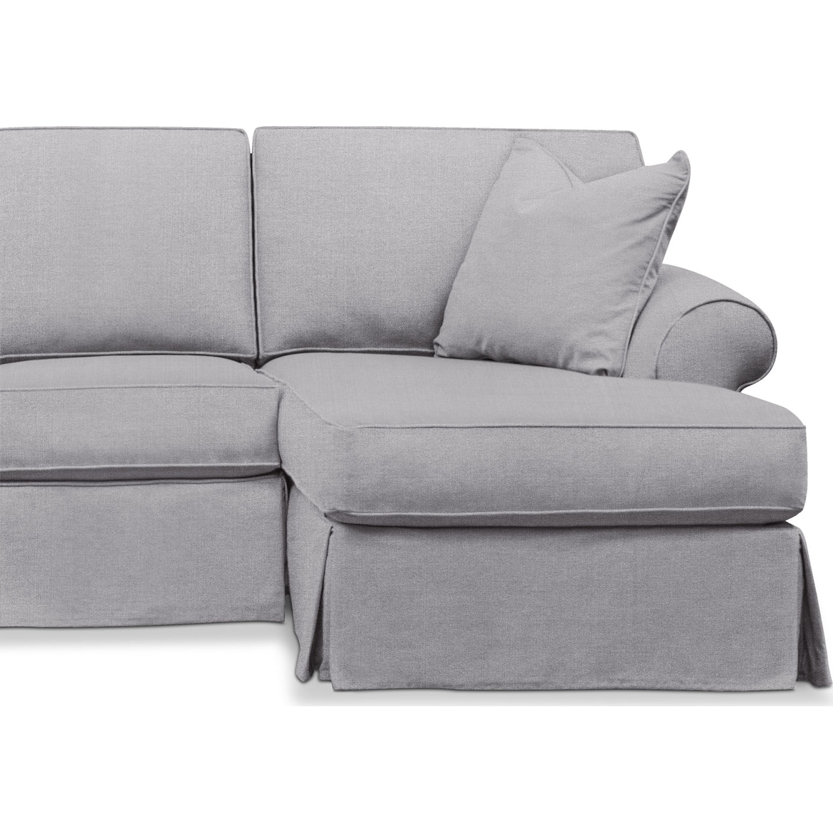 Sawyer 2Piece Large Slipcover Sectional with Chaise American