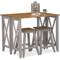 gray  pc counter height dining room   