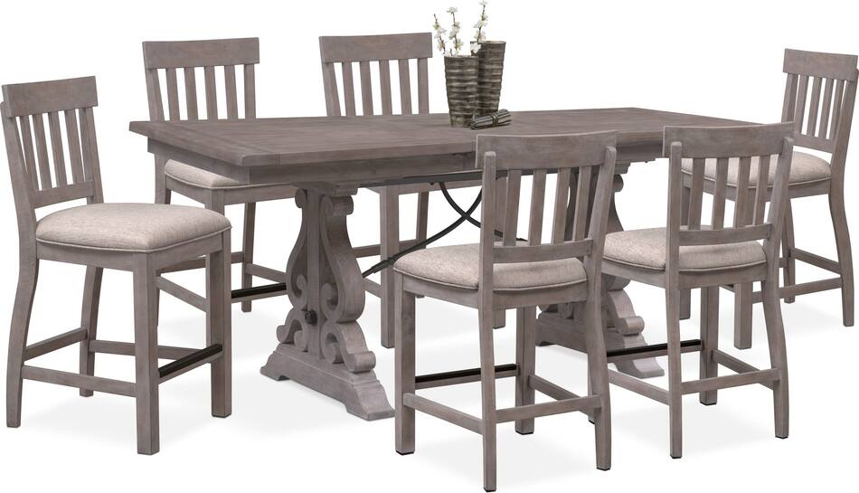 Charthouse CounterHeight Extendable Dining Table and 6 Stools