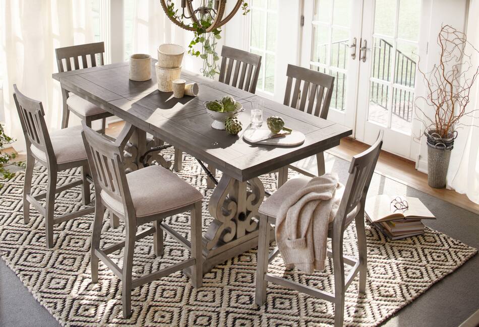 Charthouse CounterHeight Extendable Dining Table and 6 Stools