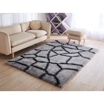 gray black area rug  x    