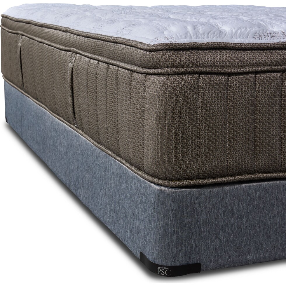 gray california king mattress split foundation set   