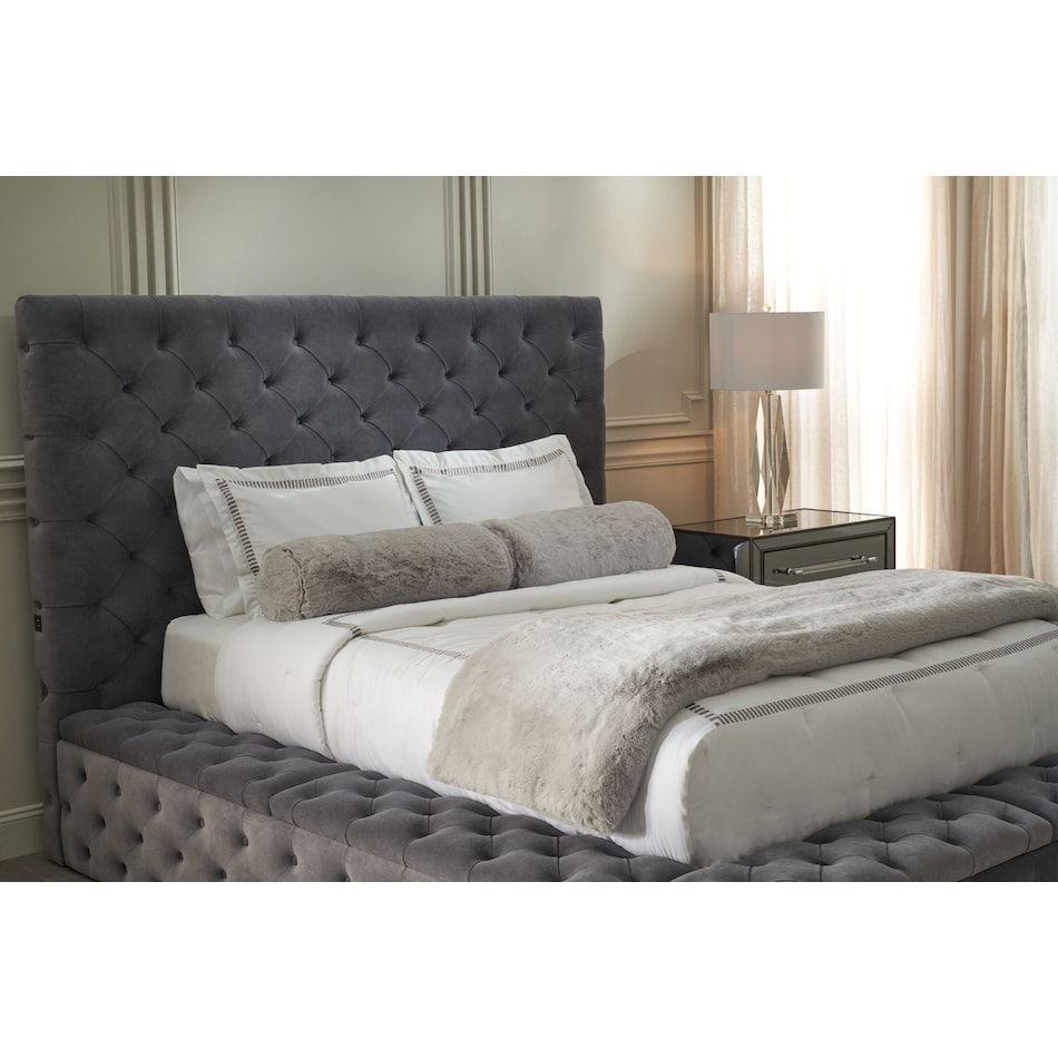 gray king bedding set   