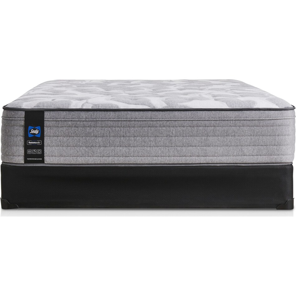 Sealy Dantley Medium King Mattress and Split LowProfile Foundation