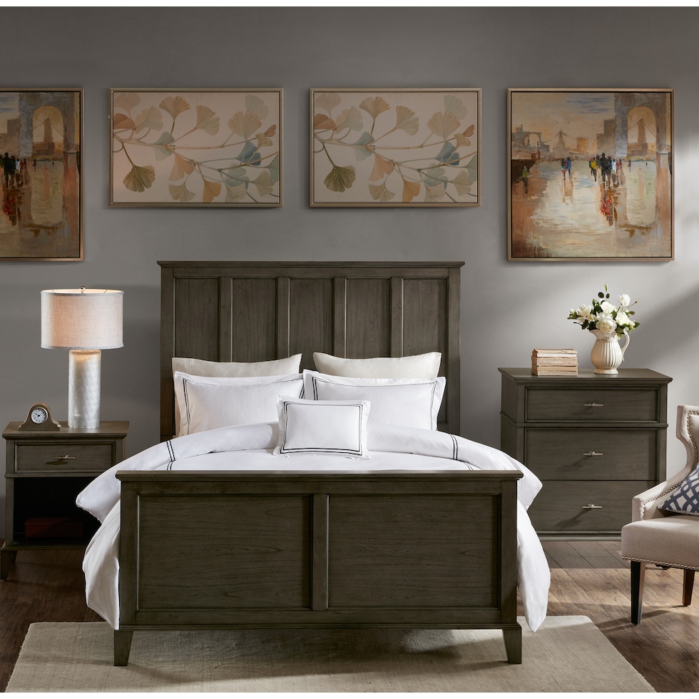 gray nightstand   