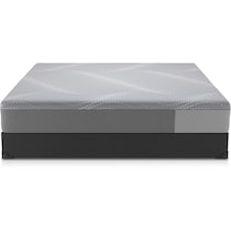 gray queen mattress foundation set   