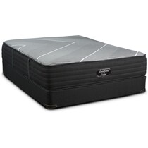 gray queen mattress low profile foundation set   