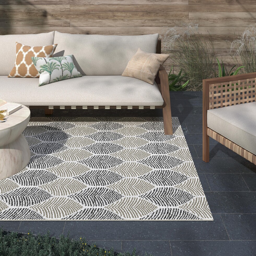 gray tan rug   