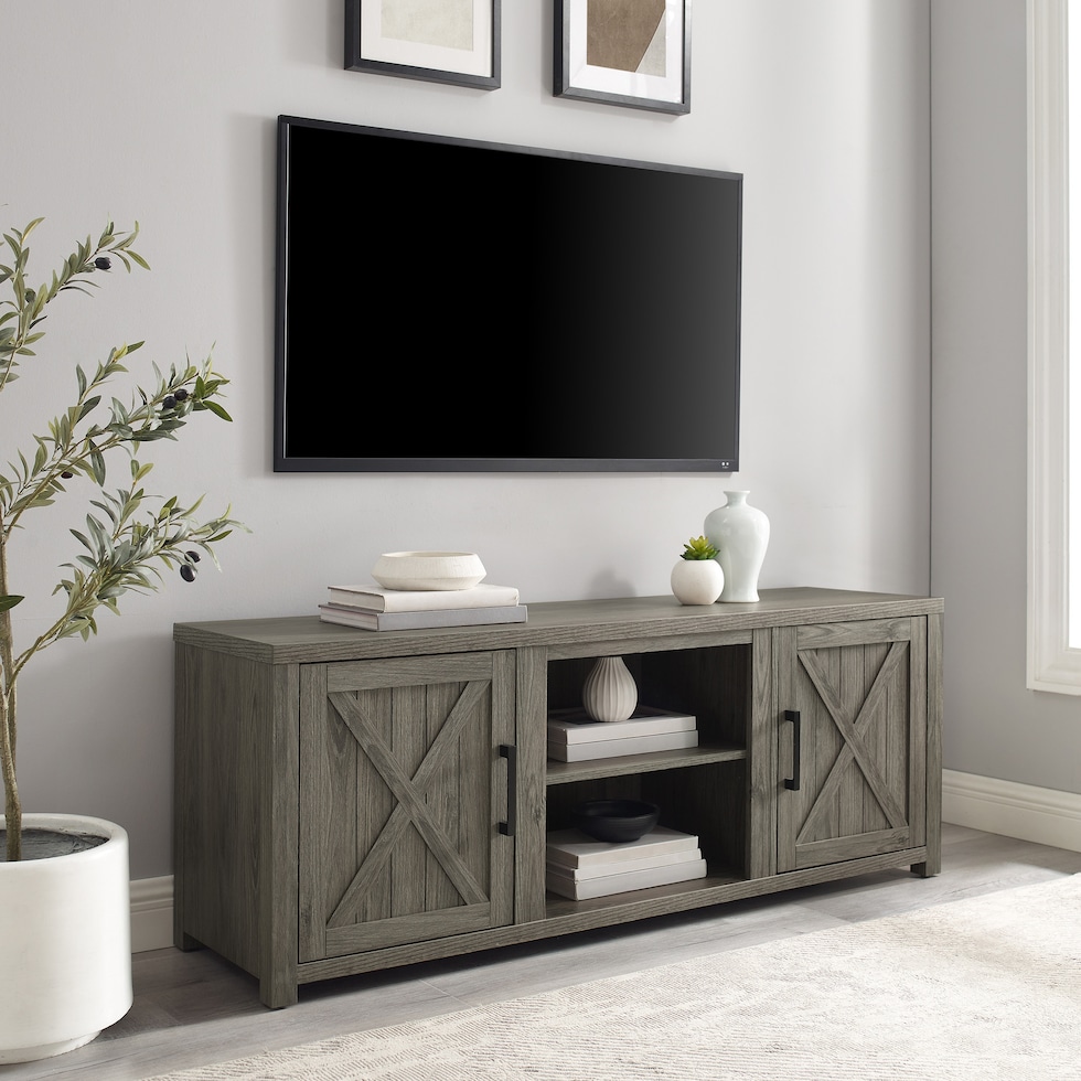 gray tv stand   