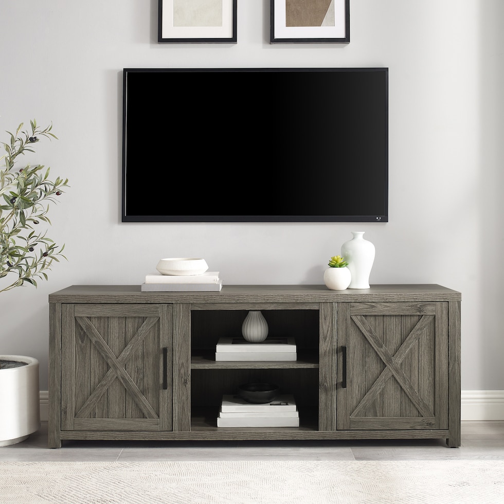 gray tv stand   