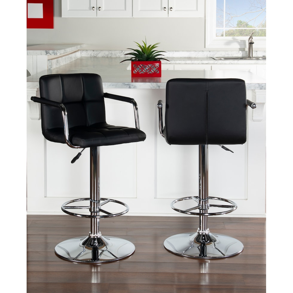 graydon black bar stool   