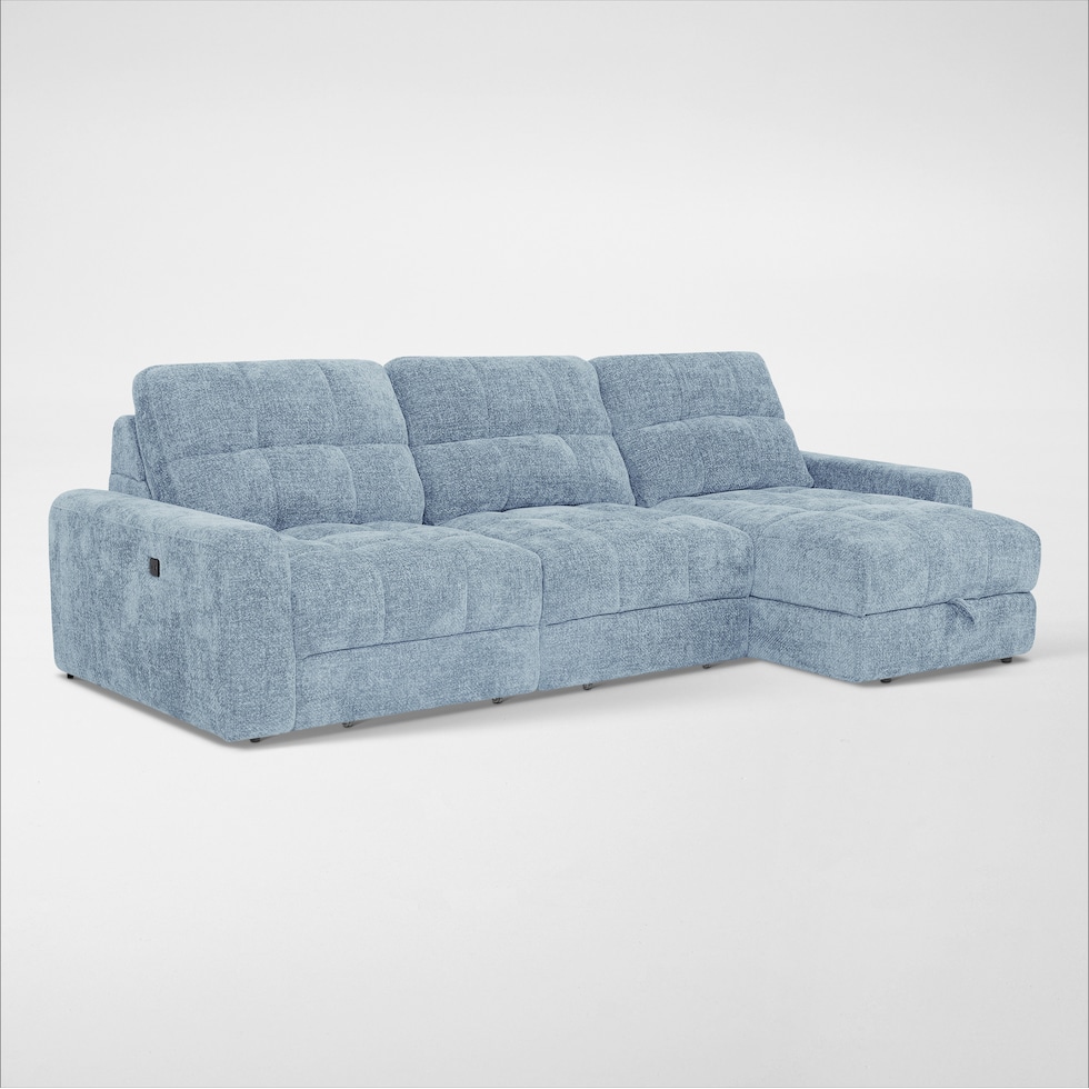 grayson blue sectional   