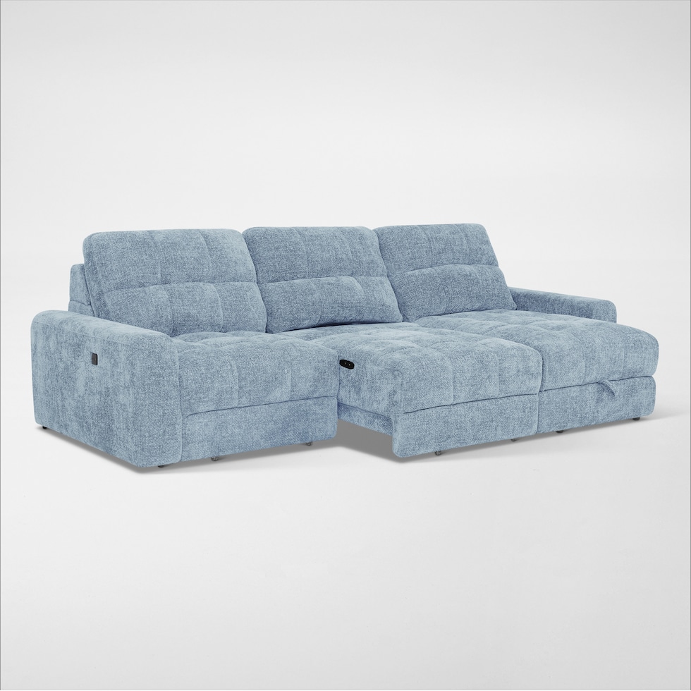 grayson blue sectional   