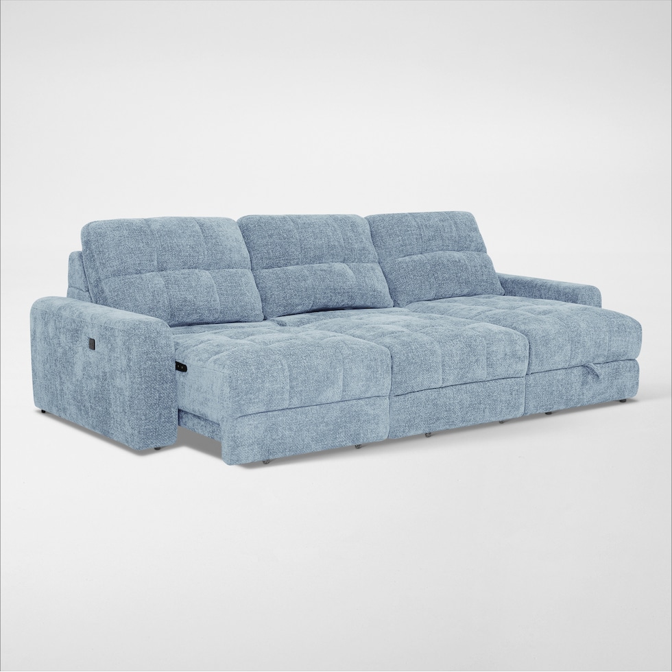 grayson blue sectional   