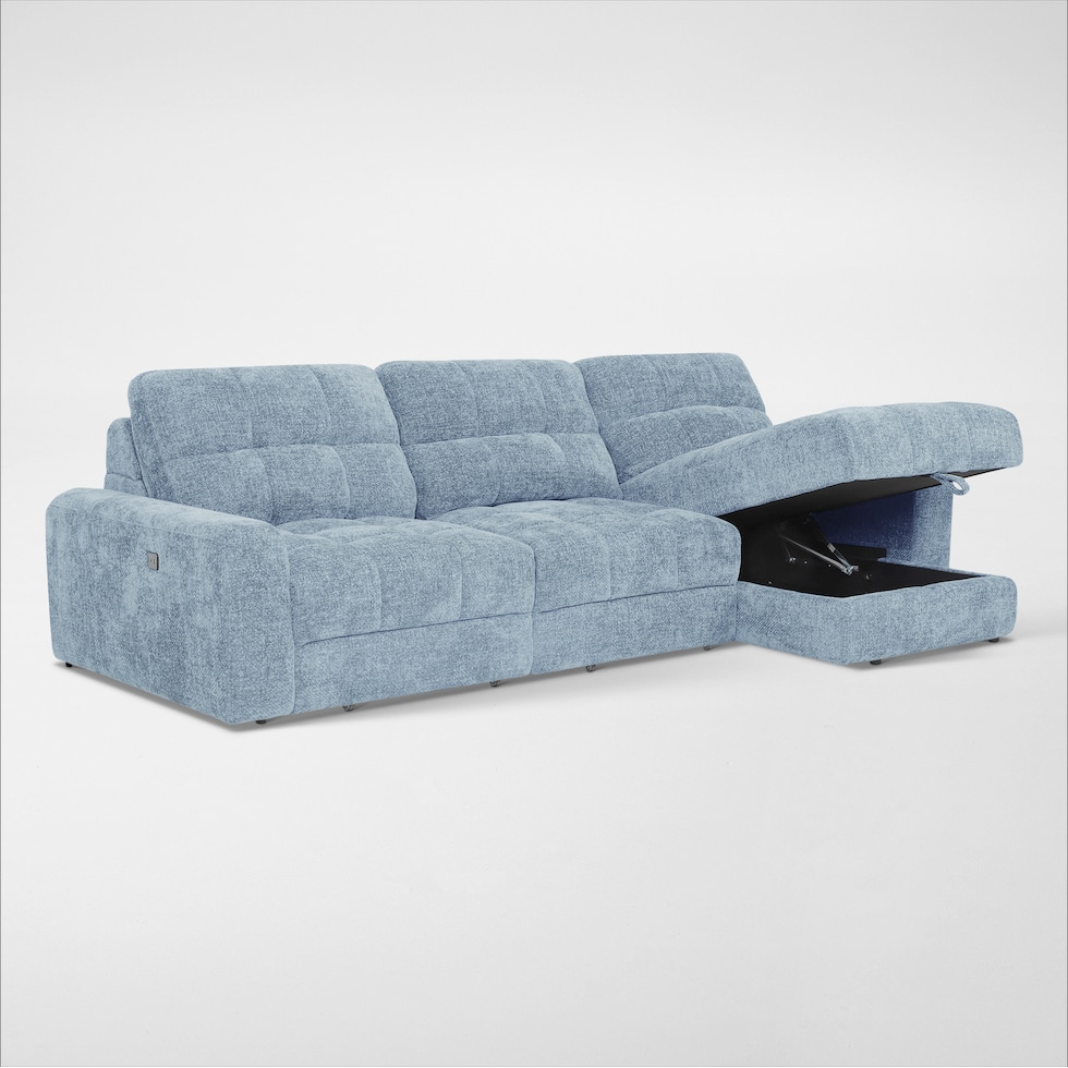 grayson blue sectional   