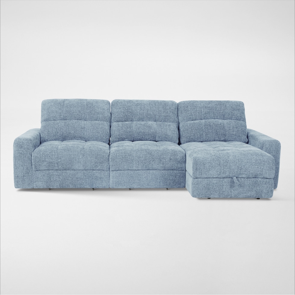 grayson blue sectional   