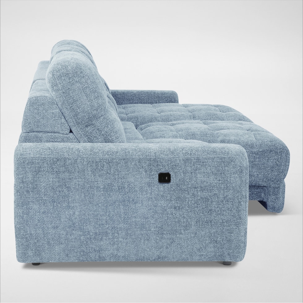 grayson blue sectional   