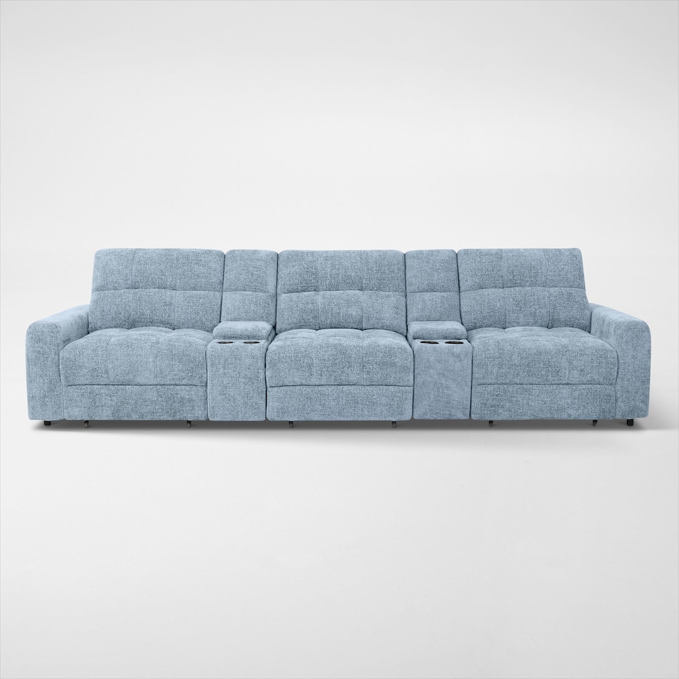 grayson blue sectional   