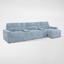 grayson blue sectional   