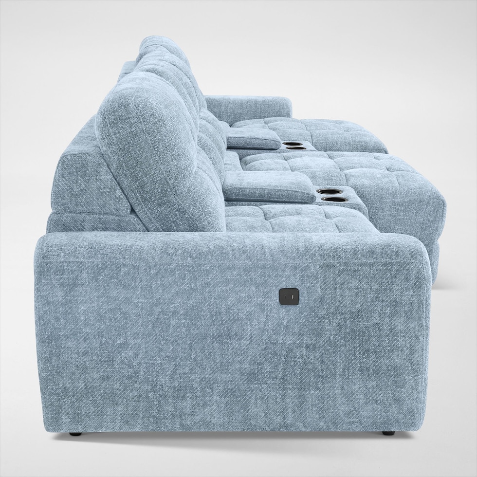 grayson blue sectional   