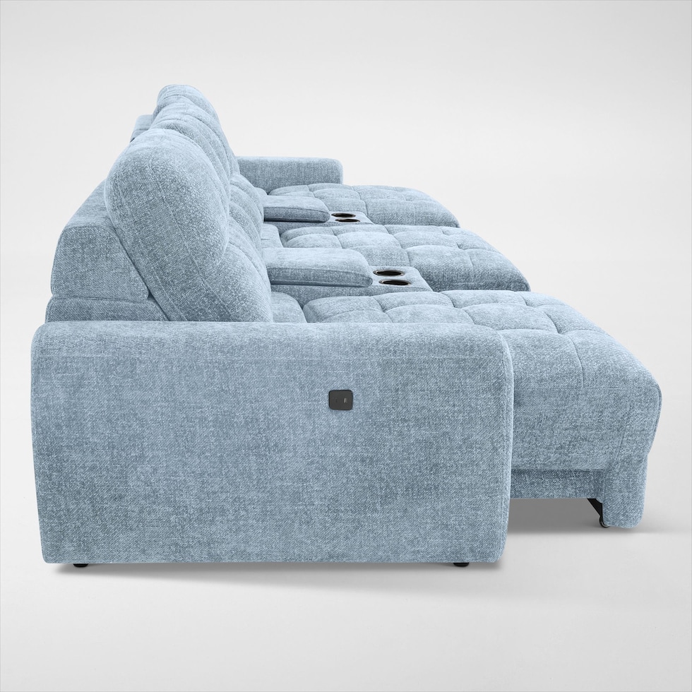 grayson blue sectional   