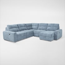 grayson blue sectional   