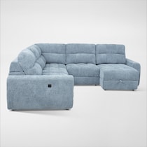 grayson blue sectional   